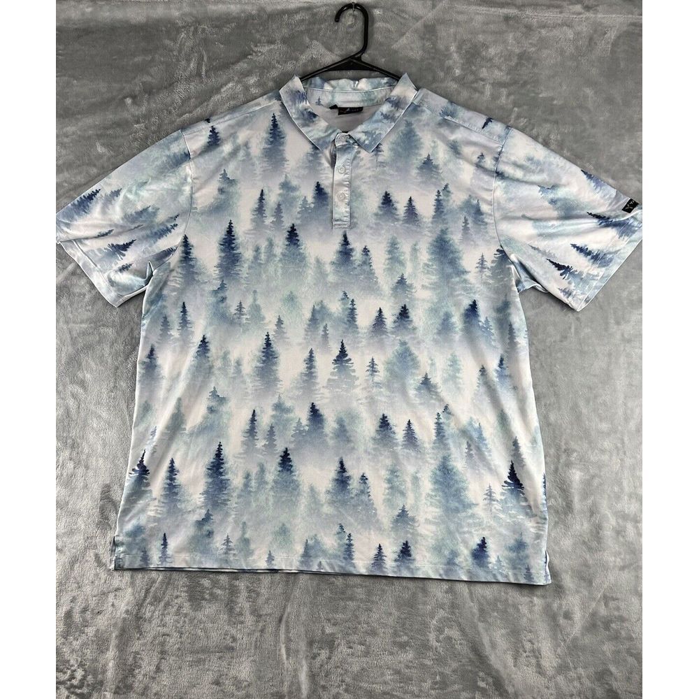 Yatta Golf Men's Polo Shirt Subtle Pines‎ Small outdoor gorpcore casual
